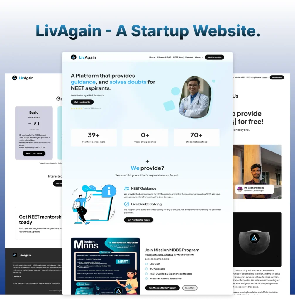 Building a WordPress Website for a Startup Livagain