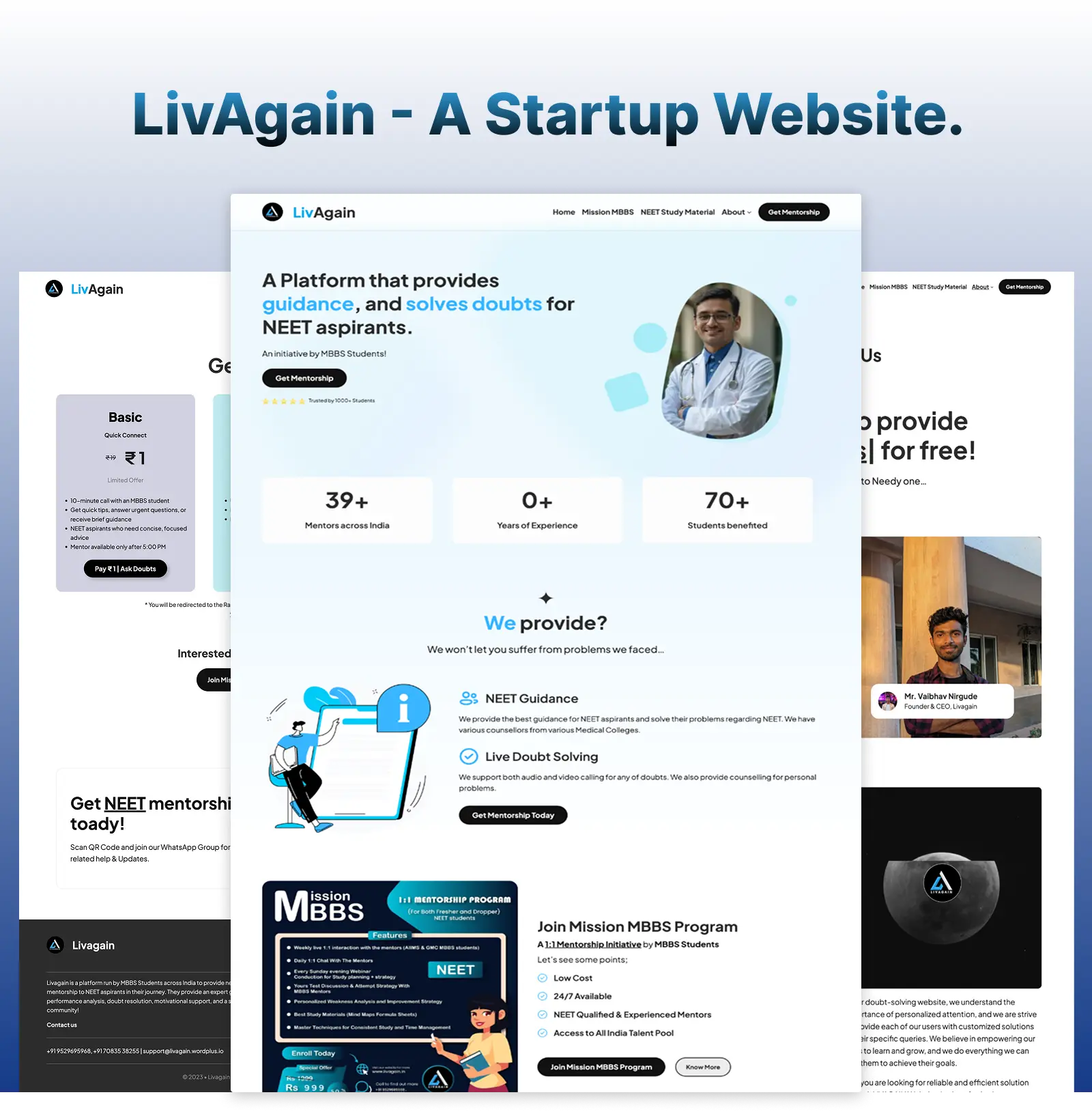 Building a WordPress Website for a Startup Livagain