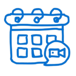 Book Video Call Icon with Calender