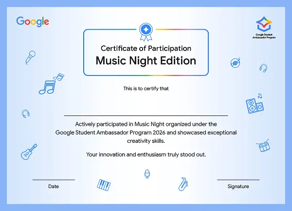 Gemini Workshop Registration 3 Certificate of Participation